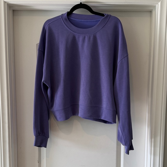 Lululemon Perfectly Oversized Cropped
Crew Softstreme Size 12 Purple/indigo - Picture 1 of 4